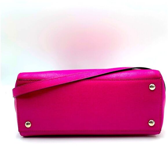 Auth Fendi Fuchsia 2Jours Elite Petit 2way Leather Tote Bag Crossbody Preloved - Picture 15 of 16